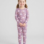 Purple Unicorns Bamboo Two-Piece Pajama Set