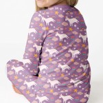 Purple Unicorns Bamboo Two-Piece Pajama Set