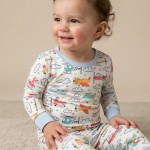 Airplanes And Helicopters Bamboo Two-Piece Pajama Set
