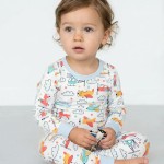 Airplanes And Helicopters Bamboo Two-Piece Pajama Set