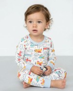 Airplanes And Helicopters Bamboo Two-Piece Pajama Set