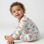 Airplanes And Helicopters Bamboo Two-Piece Pajama Set