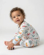 Airplanes And Helicopters Bamboo Two-Piece Pajama Set