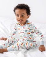 Airplanes And Helicopters Bamboo Two-Piece Pajama Set
