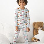 Airplanes And Helicopters Bamboo Two-Piece Pajama Set