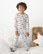 Airplanes And Helicopters Bamboo Two-Piece Pajama Set