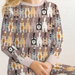 Cheeky Tails Bamboo Two-Piece Long Sleeve Pajama Set