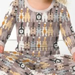 Cheeky Tails Bamboo Two-Piece Long Sleeve Pajama Set