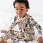 Cheeky Tails Bamboo Two-Piece Long Sleeve Pajama Set