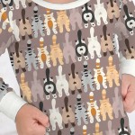 Cheeky Tails Bamboo Two-Piece Long Sleeve Pajama Set