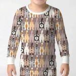 Cheeky Tails Bamboo Two-Piece Long Sleeve Pajama Set