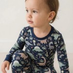 Navy Jurassic Jungle Bamboo Two-Piece Pajama Set