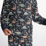 Navy Jurassic Jungle Bamboo Two-Piece Pajama Set