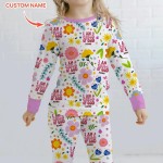 Custom Name I Am A Child Of God Girl Bamboo Two-Piece Long Sleeve Pajama Set