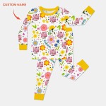 Custom Name I Am A Child Of God Girl Bamboo Two-Piece Long Sleeve Pajama Set
