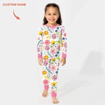 Custom Name I Am A Child Of God Girl Bamboo Two-Piece Long Sleeve Pajama Set