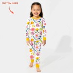 Custom Name I Am A Child Of God Girl Bamboo Two-Piece Long Sleeve Pajama Set