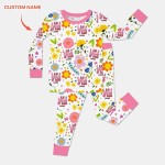 Custom Name I Am A Child Of God Girl Bamboo Two-Piece Long Sleeve Pajama Set
