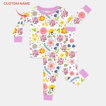 Custom Name I Am A Child Of God Girl Bamboo Two-Piece Long Sleeve Pajama Set