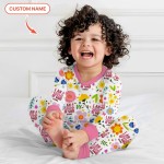 Custom Name I Am A Child Of God Girl Bamboo Two-Piece Long Sleeve Pajama Set