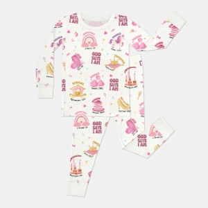 Custom Name God Says I Am Girl Long Sleeve Pajama Set