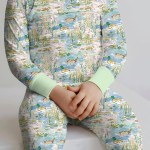 Watercolor Mallard Duck Bamboo Two-Piece Long Sleeve Pajama Set