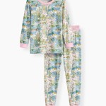 Watercolor Mallard Duck Bamboo Two-Piece Long Sleeve Pajama Set