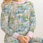 Watercolor Mallard Duck Bamboo Two-Piece Long Sleeve Pajama Set