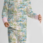 Watercolor Mallard Duck Bamboo Two-Piece Long Sleeve Pajama Set