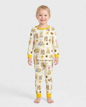 God Says I Am – Little Blessings Bamboo Two-Piece Long Sleeve Pajama Set S