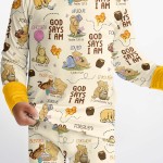 God Says I Am – Little Blessings Bamboo Two-Piece Long Sleeve Pajama Set S