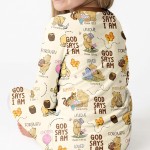 God Says I Am – Little Blessings Bamboo Two-Piece Long Sleeve Pajama Set S