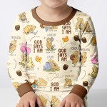 God Says I Am – Little Blessings Bamboo Two-Piece Long Sleeve Pajama Set S