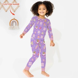 Custom Name Mermaid God Says I Am Bamboo Two-Piece Long Sleeve Pajama Set