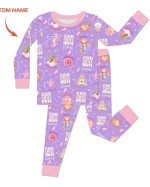 Custom Name Mermaid God Says I Am Bamboo Two-Piece Long Sleeve Pajama Set