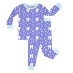 Brushing Teeth Bamboo Two-Piece Pajama Set