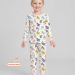 Custom Name I Love You Axolotl Bamboo Two-Piece Long Sleeve Pajama Set