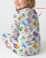 Custom Name I Love You Axolotl Bamboo Two-Piece Long Sleeve Pajama Set