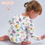 Custom Name I Love You Axolotl Bamboo Two-Piece Long Sleeve Pajama Set