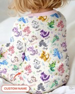Custom Name I Love You Axolotl Bamboo Two-Piece Long Sleeve Pajama Set
