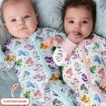 Custom Name I Love You Axolotl Bamboo Two-Piece Long Sleeve Pajama Set