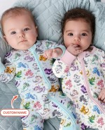 Custom Name I Love You Axolotl Bamboo Two-Piece Long Sleeve Pajama Set