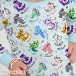 Custom Name I Love You Axolotl Bamboo Two-Piece Long Sleeve Pajama Set