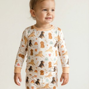 Brown Dogs Bamboo Two-Piece Pajama Set