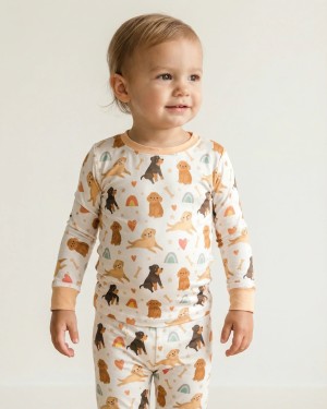 Brown Dogs Bamboo Two-Piece Pajama Set