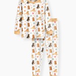 Brown Dogs Bamboo Two-Piece Pajama Set