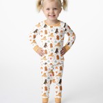 Brown Dogs Bamboo Two-Piece Pajama Set