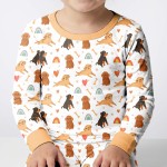 Brown Dogs Bamboo Two-Piece Pajama Set