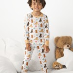 Brown Dogs Bamboo Two-Piece Pajama Set