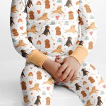 Brown Dogs Bamboo Two-Piece Pajama Set